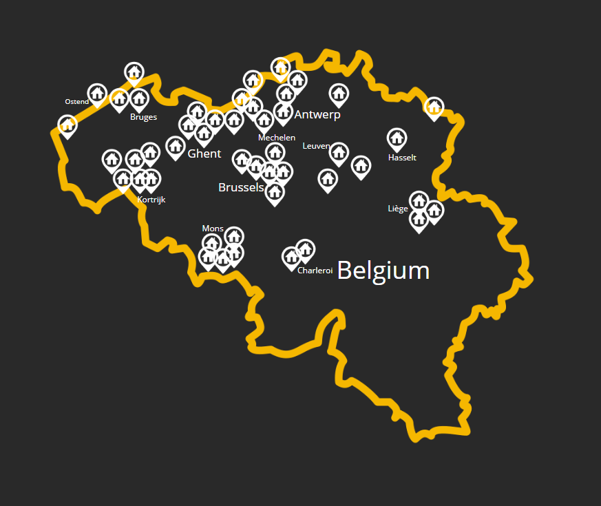 Gemeubelde personeelshuisvesting in West-Vlaanderen